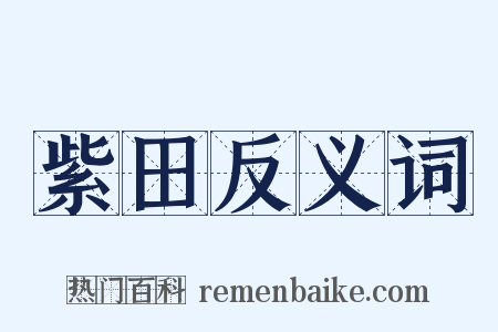 紫田反义词是什么意思的图片